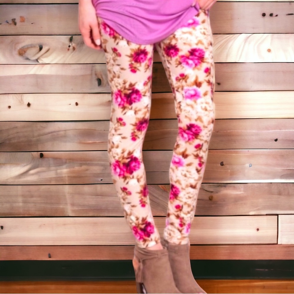 Floral Legging, OSFM, 📌Add TOP👚Avail Separate Listing. - Picture 6 of 8
